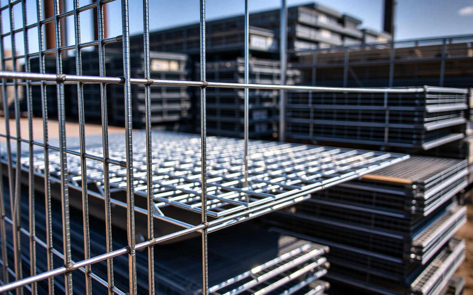 Welded mesh fencing panels